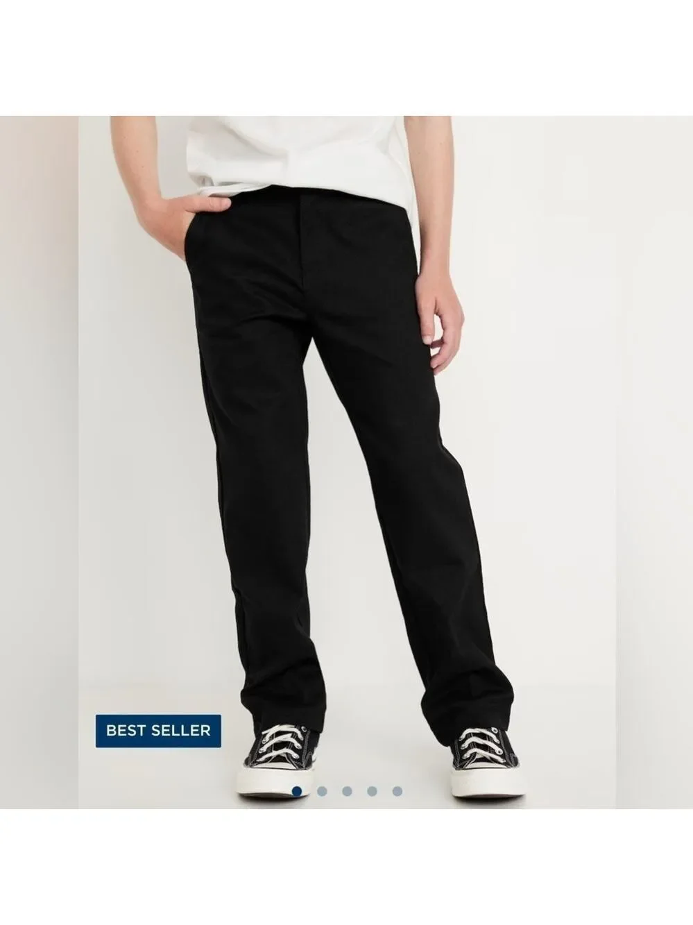 Old Navy Boy’s Uniform Straight Leg Pants Black Size 18